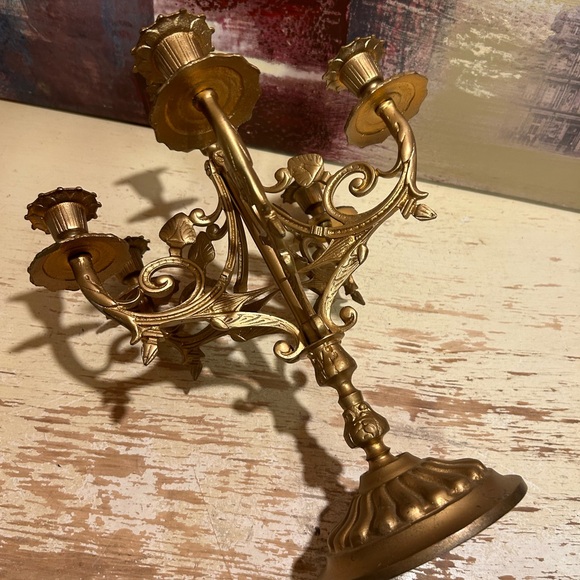 Vintage Victorian candelabra HEAVY - Picture 7 of 13